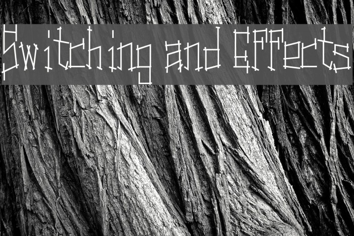 Switching and Effects Font examples
