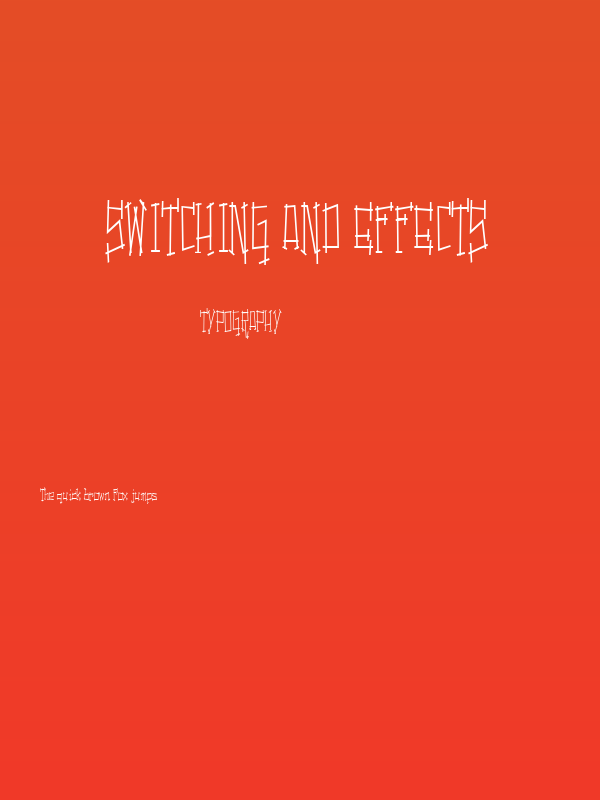 Switching and Effects Poster