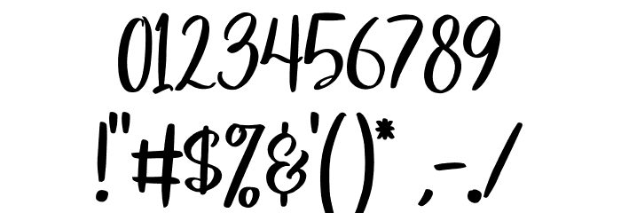 Swite Brush Font OTHER CHARS