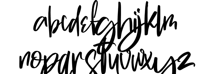 Swite Brush Font LOWERCASE