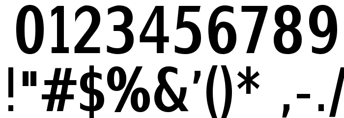 SwitzeraADF-BoldCond Font OTHER CHARS