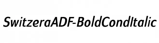 SwitzeraADF-BoldCondItalic  Frei Schriftart Herunterladen