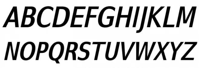 SwitzeraADF-BoldCondItalic Polices MAJUSCULES