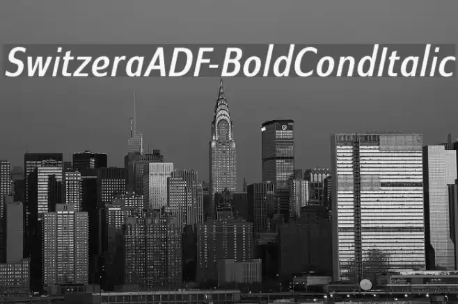 SwitzeraADF-BoldCondItalic Font examples