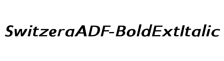 SwitzeraADF-BoldExtItalic Font