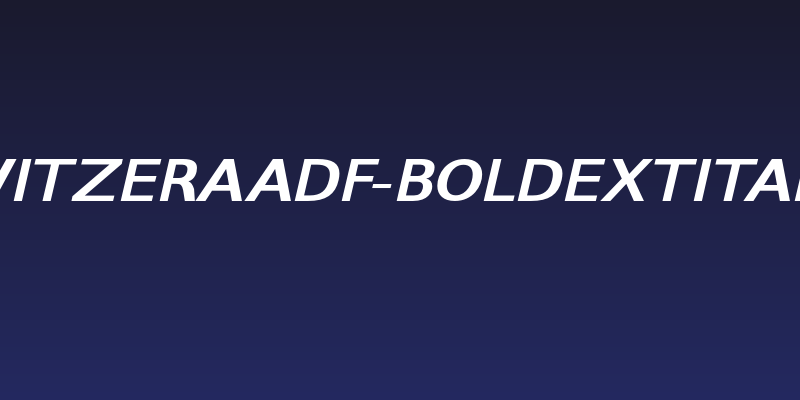SwitzeraADF-BoldExtItalic Social Header