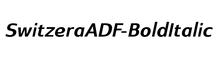 SwitzeraADF-BoldItalic Font