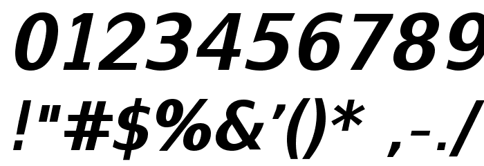 SwitzeraADF-BoldItalic Font OTHER CHARS