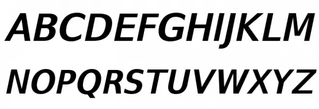 SwitzeraADF-BoldItalic 字体 大写