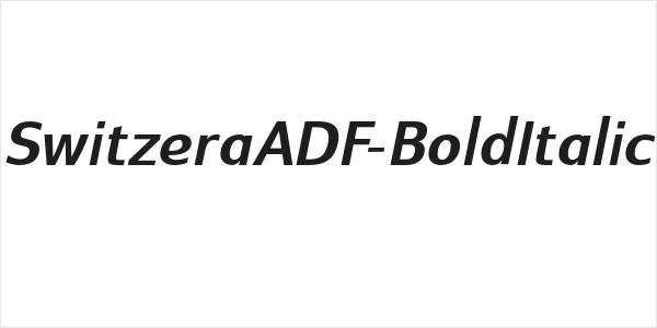 SwitzeraADF-BoldItalic Logo