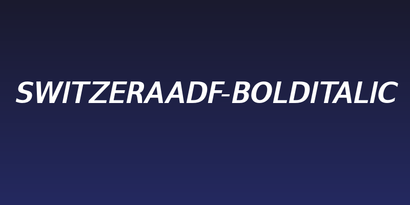 SwitzeraADF-BoldItalic Social Header