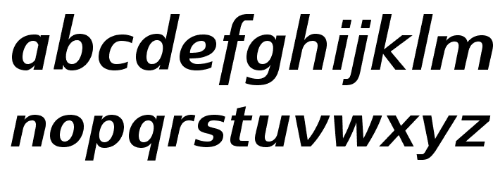 SwitzeraADF-BoldItalic Font LOWERCASE