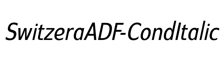 SwitzeraADF-CondItalic Font