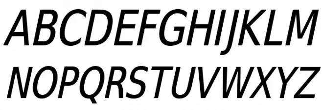 SwitzeraADF-CondItalic Шрифта ВЕРХНИЙ