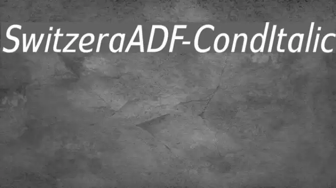SwitzeraADF-CondItalic Font examples