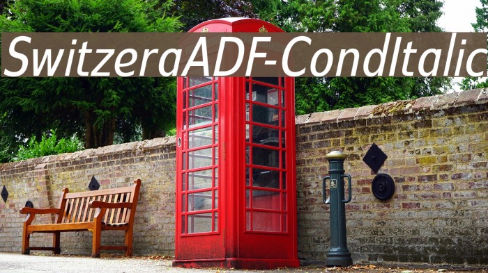 SwitzeraADF-CondItalic Font examples