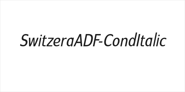 SwitzeraADF-CondItalic Logo