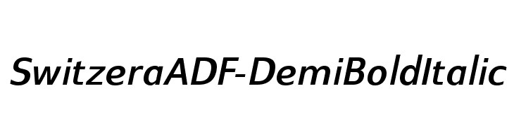 SwitzeraADF-DemiBoldItalic Font
