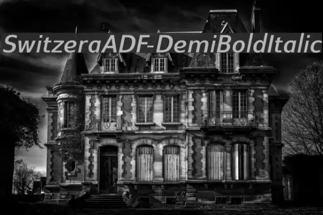 SwitzeraADF-DemiBoldItalic Font examples