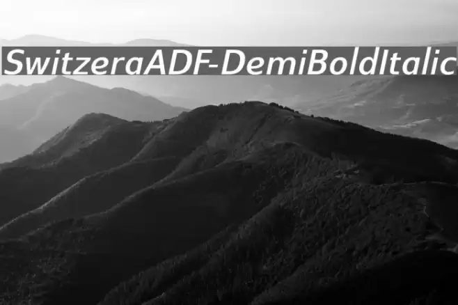 SwitzeraADF-DemiBoldItalic Font examples