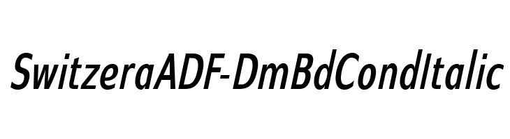 SwitzeraADF-DmBdCondItalic Font