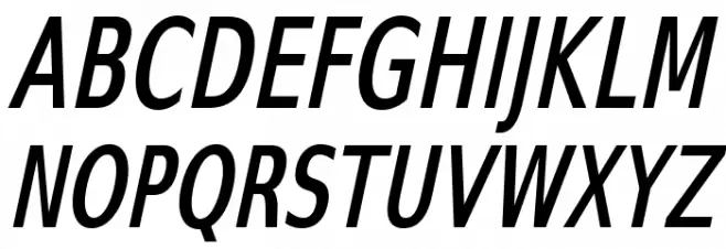 SwitzeraADF-DmBdCondItalic 字体 大写