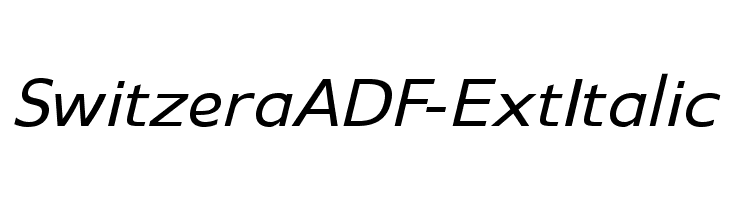 SwitzeraADF-ExtItalic Font