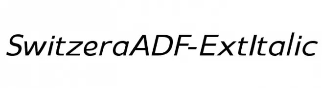 SwitzeraADF-ExtItalic  Fuentes Gratis Descargar