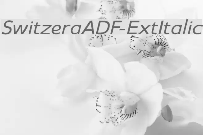 SwitzeraADF-ExtItalic خط examples