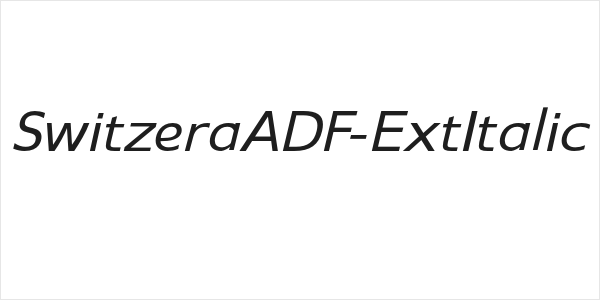 SwitzeraADF-ExtItalic Logo