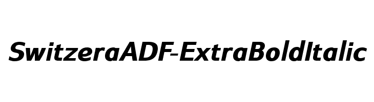 SwitzeraADF-ExtraBoldItalic Font