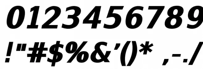 SwitzeraADF-ExtraBoldItalic Font Alte caractere