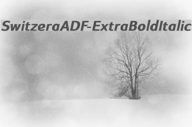 SwitzeraADF-ExtraBoldItalic Font examples