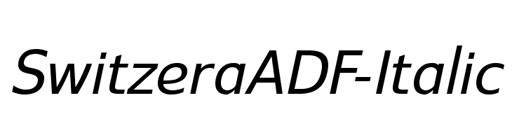 SwitzeraADF-Italic Font