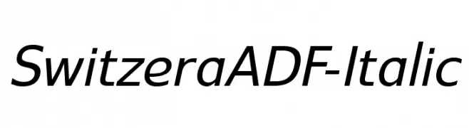 SwitzeraADF-Italic  Frei Schriftart Herunterladen