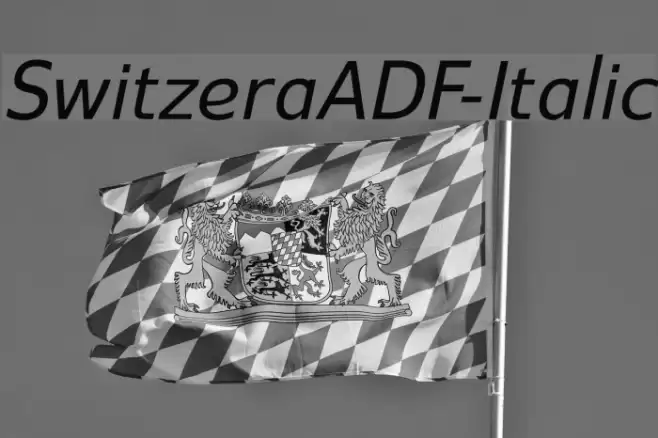 SwitzeraADF-Italic Caratteri examples