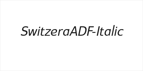 SwitzeraADF-Italic Logo