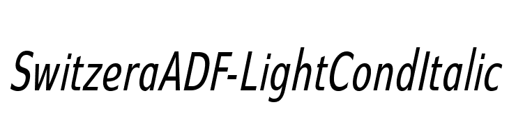 SwitzeraADF-LightCondItalic Font