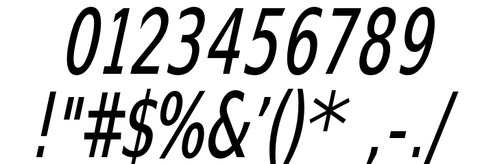SwitzeraADF-LightCondItalic Font OTHER CHARS