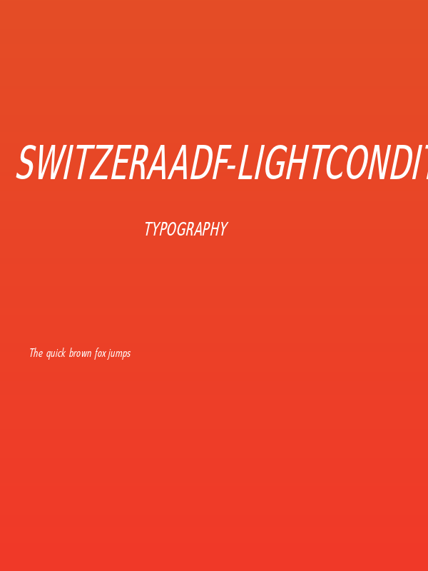 SwitzeraADF-LightCondItalic Poster