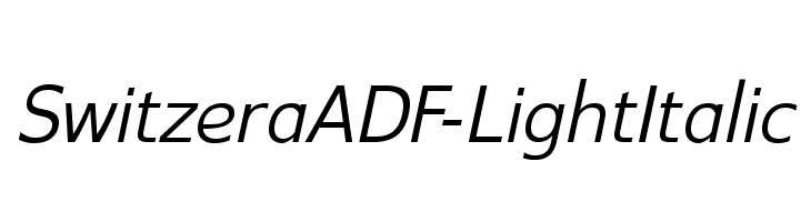SwitzeraADF-LightItalic Font