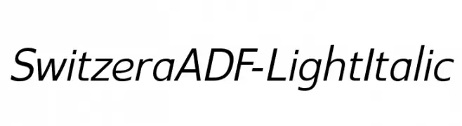 SwitzeraADF-LightItalic  नि: शुल्क फ़ॉन्ट्स डाउनलोड