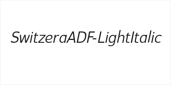SwitzeraADF-LightItalic Logo