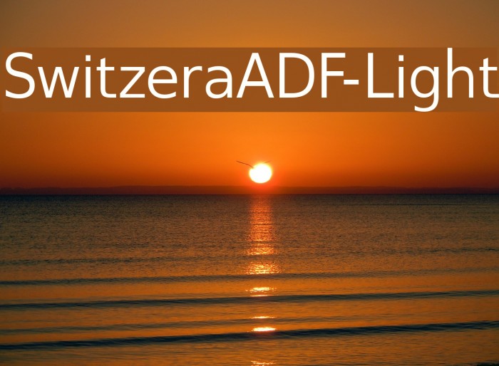 SwitzeraADF-Light Шрифта examples