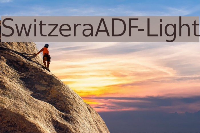 SwitzeraADF-Light Шрифта examples