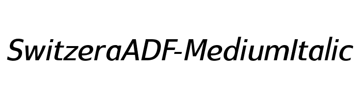 SwitzeraADF-MediumItalic Font