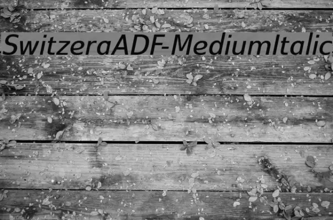 SwitzeraADF-MediumItalic Font examples