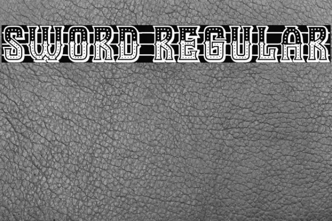 Sword Regular Caratteri examples