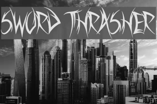 Sword Thrasher Font examples