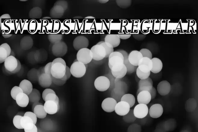 Swordsman Regular Fonte examples